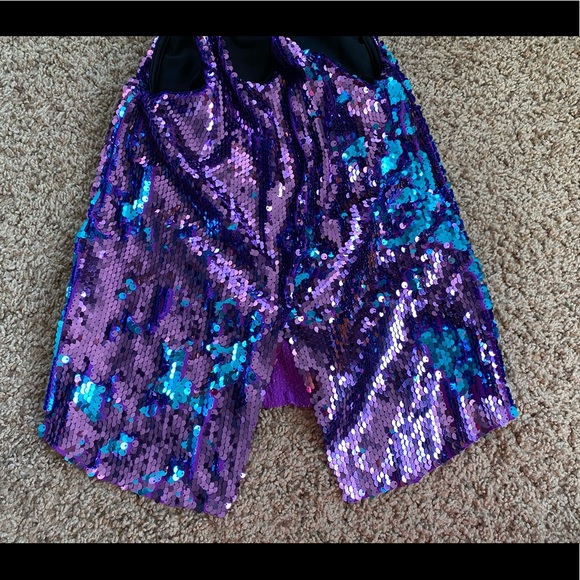 Weissman Dance purple and teal sequin tank top - Picture 4 of 5